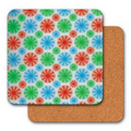 4" Square Coaster w/ 3D Lenticular Animated Spinning Wheels - Multi Color (Blank)